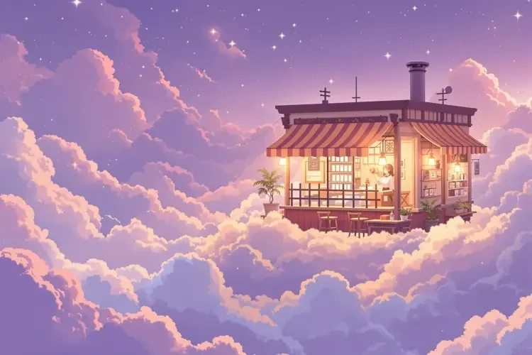 《云端咖啡馆》：一杯咖啡治愈一座城的孤独 - 虫虫动漫动漫封面
